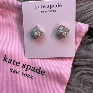 Kate Spade Square Opal Glitter Studs
